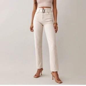 COPY - Cynthia Belted High Rise Straight Jeans